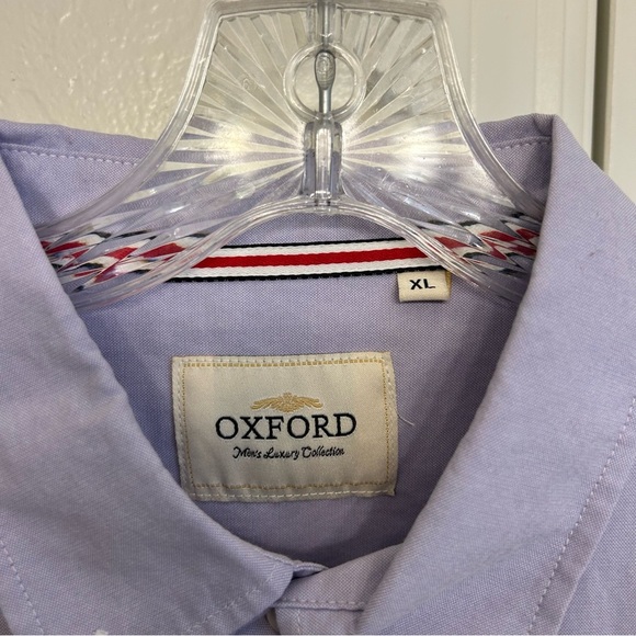 Oxford Men’s Luxury Collection Purple Button Down Shirt Size Extra Large - Picture 2 of 5